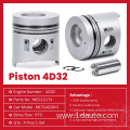 Auto Parts MITSUBISHI Engine Piston 4D32 ME012174